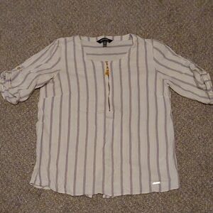 Ellen Tracy Linen Blend Blouse